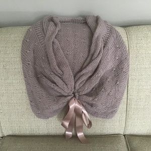 Mauve woven shawl